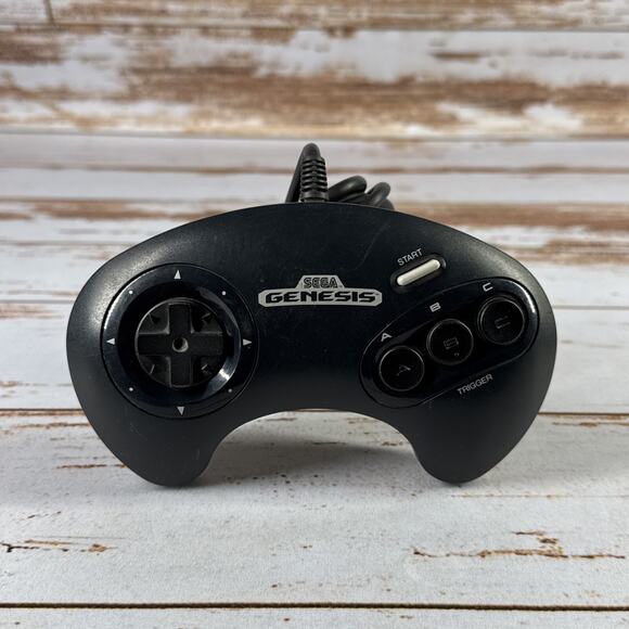 OEM Sega Genesis 3 Button Controller Model 1650 - Black - Picture 1 of 2